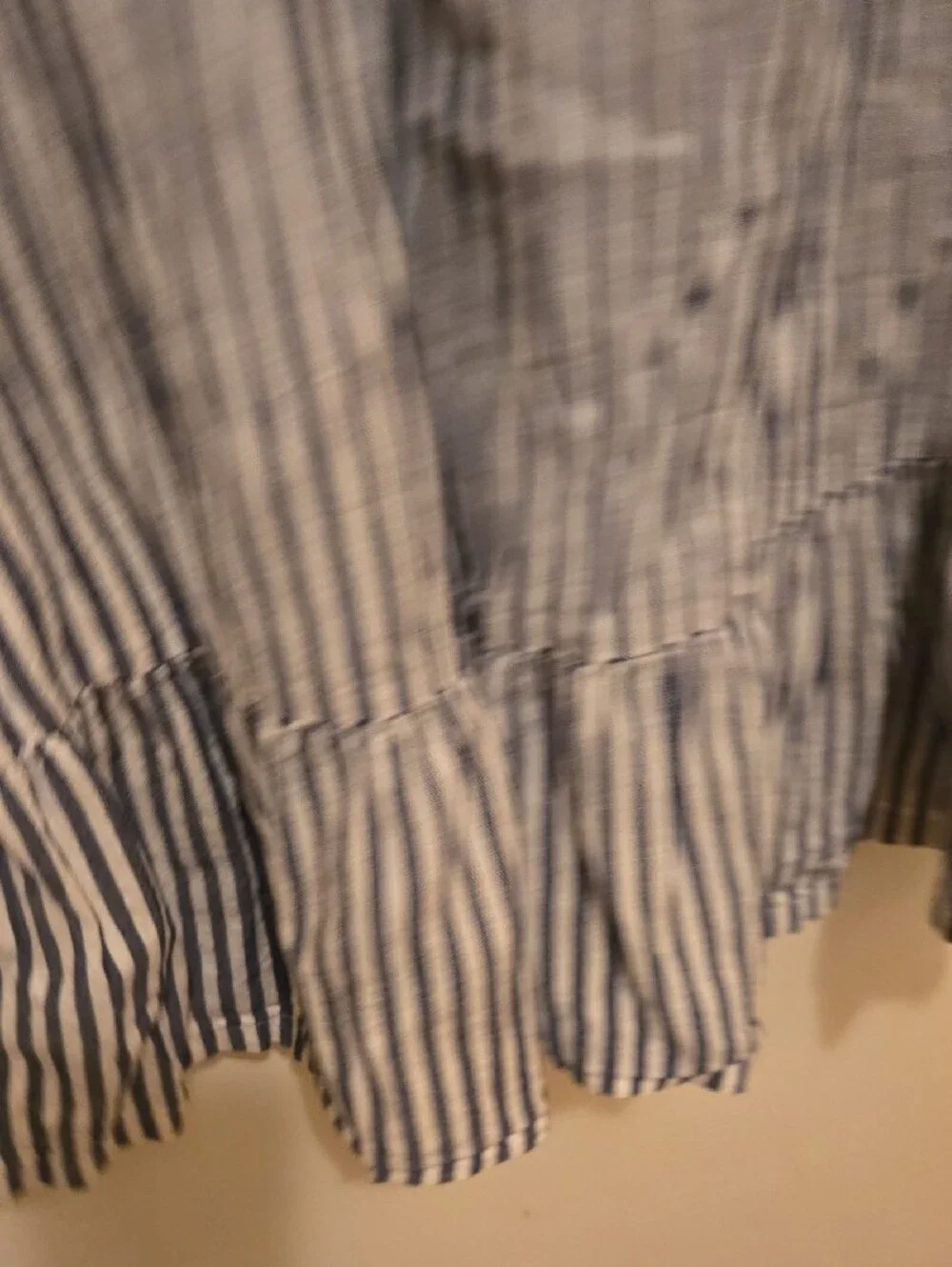 Girl's Old Navy Blue and White Striped Off-Shoulder Tiered Dress.